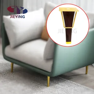 Jieying altın kaymaz Metal mobilya bacak donanım aksesuarları ahşap tahıl masa ayakları kabine kanepe bacakları