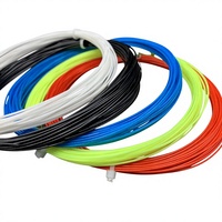 Cordage de raquette de badminton OEM direct usine, fibre avancée haute élasticité, spécial entraînement de résistance, lot de 70 cordes en vrac