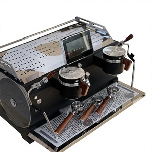 Máquina de Café Espresso Comercial, Cafetera Cappuccino de Doble Grupo con Bomba Rotativa Importada - Product Image 3