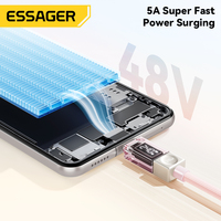 ESSAGER ES-X76 1m 2m PD3.1 240 W chargeur de téléphone portable 240 Watt Type C câble charge rapide avec boîte pour Iphone