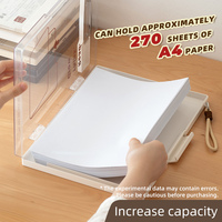 Carpeta de doble capa de varios colores, caja de almacenamiento de documentos con eslinga, caja de plástico portátil de gran capacidad, archivo para oficina