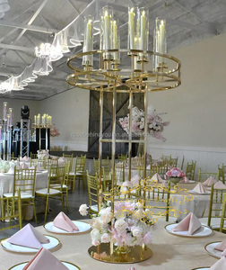 Centrotavola per Matrimonio con 13 Bracci <span class=keywords><strong>Portacandele</strong></span> con Fiori Supporti per Candele Dorati per Decorazione Casa e Feste - Product Image 3