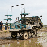 Transplanteuse de riz CNCMC TRT-6H haute efficacité à 6 rangs, autoportée, avec mécanisme d'équilibrage électronique