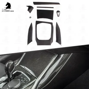 LHD Pour <span class=keywords><strong>BMW</strong></span> Série 3 G20 Dry Carbon Fiber Central Control Dashboard <span class=keywords><strong>Console</strong></span> Gear Shift Panel Interior Cover Trim 2019 +. - Product Image 2