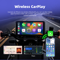 Écran GPS pour moto de 6,25 pouces, WiFi, navigation moto, étanche, écran sans fil Carplay, écran Android Auto pour moto
