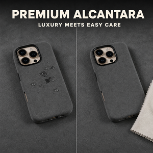 <span class=keywords><strong>Coque</strong></span> de téléphone personnalisée avec logo, boutons métalliques, entièrement recouverte d'Alcantara italien authentique, fonction magnétique, pour <span class=keywords><strong>iPhone</strong></span> 16 <span class=keywords><strong>Pro</strong></span> - Product Image 2