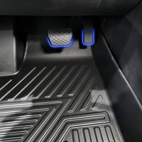 Tapis de sol de voiture en TPE toutes saisons 5D à motif géométrique noir de marque KQD, taille personnalisée, garantie 1 an pour Chery Jetour X70