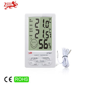 Hete Verkoop KT-907 Digitale Indoor Outdoor Thermometer <span class=keywords><strong>Hygrometer</strong></span>-Groot Lcd-Scherm, Comfort Graad Glimlach Gezicht, ℃/Mars Cabriolet - Product Image 3