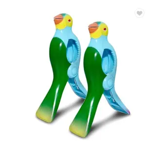 Papağan tipi kırmızı ve mavi plaj havlusu kelepçe elbise mandal kurutma rafları istinat klipleri plastik klips - Product Image 1