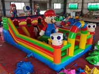 Parc de jeux gonflables commercial, trampoline à thème, aire de jeux extérieure, parcours d'obstacles d'aventure, jeux d'amusement, château gonflable