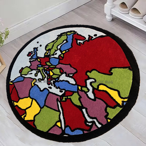 Dropshipping Custom Large Round Loop Pile Rugs Tufted Big Carpet for Living Room Floor Mat Design by Tuft - Product Image 3