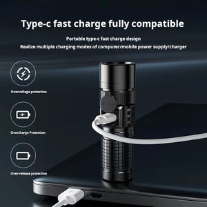 Mini lampe torche super brillante Haute puissance Haute luminosité Étanche LED d'urgence Camping <span class=keywords><strong>Zooma</strong></span> Rechargeable EDC Mini lampe de poche - Product Image 5