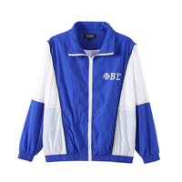 Veste coupe-vent OEM de haute qualité avec impression, ensemble court de survêtement personnalisé pour homme avec patchwork sur coque, coupe-vent personnalisé