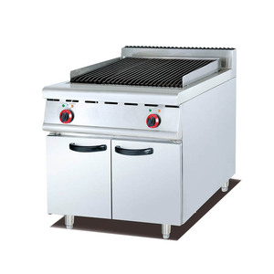Grill rôtissoire électrique pour pierre de lave, en acier inoxydable, avec armoire, livraison gratuite - Product Image 1