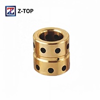 Z-TOP Graphit-Eingebettete Flansch-Bronze-Führungsbuchse Ölfreier Lagereinsatz Hartverchromt für Spritzguss