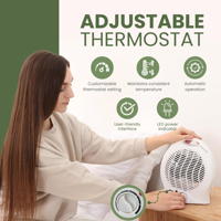 Petit radiateur soufflant électrique portatif à haute puissance pour le bureau à domicile avec poignée