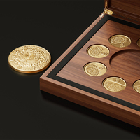 Boîte de rangement de collection de médailles d'insigne en bois MDF de luxe avec logo personnalisé Caractéristique recyclable
