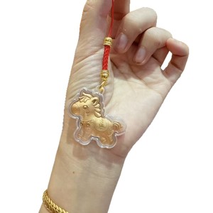 Horse Year Gold Horse Phone Charm Pendant Keychain Chinese Style Imitation Gold Foil Zodiac Ornament Small Gift - Product Image 5