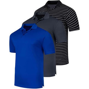 Logotipo personalizado de alta calidad de lujo sólido de secado rápido ligero transpirable cuello de doble capa hombres Golf seda Polo camisetas - Product Image 5