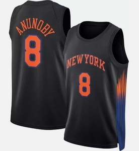Vente en gros de vêtements pour hommes de haute qualité New <span class=keywords><strong>York</strong></span> # 11 Brunson # 32 communes # Maillot de basket-ball 8 ANUNOBY Maillots personnalisables avec logo - Product Image 4