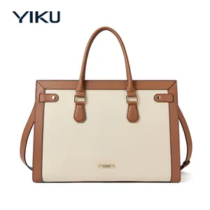 Bolso de mano de cuero de mujer de gran tamaño de estilo europeo y americano con logotipo personalizado Bolso de lujo elegante para mujer