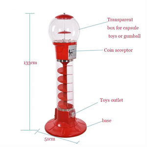 Bron Fabriek Groothandel Gumball Stuiterende Bal <span class=keywords><strong>Capsule</strong></span> Speelgoed Automaat Sprial Snoep Stand Te Koop - Product Image 4