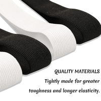 Élastique de couture en gros OCO Factory, 3 cm, noir et blanc, élastique plat, cordon élastique, sangle tricotée, élastique pour vêtements