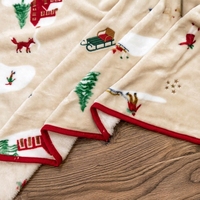 Ensemble cadeau de couvertures en flanelle jacquard de luxe pour Noël, épaisses, chaudes, en polaire, pour voyage, couleur unie, pour la sieste et la climatisation