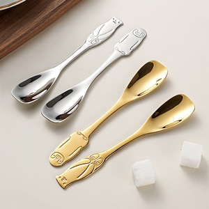 Cuchara de Postre de Acero Inoxidable 304, Diseño de Pingüino y Oso Polar, Cuchara para Helado para Niños, Solo Lavar a Mano - Product Image 1