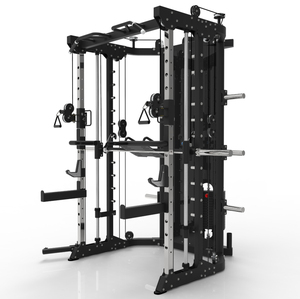 POWERMAN FITNESS Nouveauté : Rack de <span class=keywords><strong>musculation</strong></span> Smith commercial en acier structurel robuste noir pour squats et entraînement de force - Product Image 2