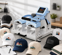 Presse à chaud double station pour casquettes, machine de transfert thermique commerciale par sublimation pour l'impression en gros de casquettes de baseball