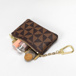 Low MOQ 100pcs Custom Logo Embossed PU Leather Coin Purse Private Label <strong>Mini</strong> Wallet <strong>Pouch</strong> with Keychain OEM/ODM Manufacturer - Product Image 5