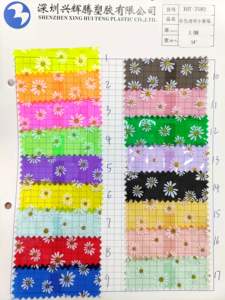 Película transparente de <span class=keywords><strong>PVC</strong></span> a prueba de agua para hacer cubierta de carpeta, impresión Digital de margaritas de 0,4mm, flor - Product Image 6