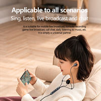 Mikrofon Lavalier Kerah Jepit Berkabel Sarafox GM21 Portable External Type-C Hands-Free untuk Sound Card Speaker