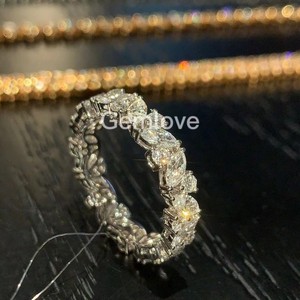 Sang Trọng Kim Cương Nhẫn Cho Phụ Nữ 18K Vàng | Engagement & Wedding Bands Bất Tự Nhiên Kim Cương Ngọc Lục Bảo/<span class=keywords><strong>Ruby</strong></span>/Alexandrite Đá Quý - Product Image 5