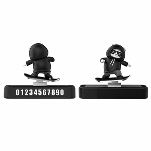 Sliding Cartoon Bear <b>Car</b> Ornament Dashboard Moving Bear Toy Auto Interior Accessories PVC & Metal <b>Mirrored</b> Finish - Product Image 6