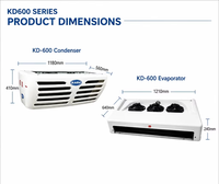 Unité de réfrigération pour petit camion KD-600, R404A, pour camion frigorifique léger, capacité de refroidissement de 5100 W