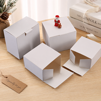 Boîte en carton ondulé rigide économique, blanche, à couvercle rabattable, multi-tailles, facile à assembler, pour maquillage, boutiques et vente au détail