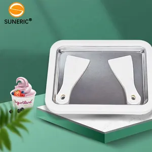 DIY Frozen Yogurt Stainless Steel Fried Ice Cream Machine Pan Ice Cream Roller Plate Mini Ice Cream Maker