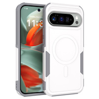 Étuis pour Google Pixel 10 Pro XL, protection antichoc, anti-traces de doigts, support magnétique, coque de téléphone portable semi-transparente givrée