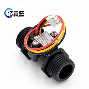 Yf 201c Liquid <b>Flow</b> Sensor 4 In <b>Water</b> <b>Flow</b> <b>Meter</b> For Arduino Project With 3 Wire Connector And Clear Black Body - Product Image 5
