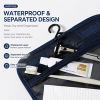 Bolsa de Aseo Colgante Impermeable, Organizador de Cosméticos de Viaje, Multicompartimentos, Gran Capacidad, Diseño con Gancho Inteligente