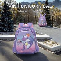 Niedlicher Rosa Einhorn-Cartoon Schulrucksack für Mädchen Modische Kindertasche