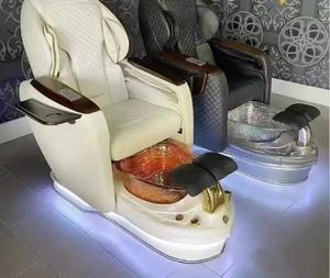 Latest Spa Pedicure Chair with <b>Back</b> Kneading <b>Massage</b> whirlpool Pedicure Bowl Chair Ceramic Basin Beauty Salon Furniture - Product Image 5