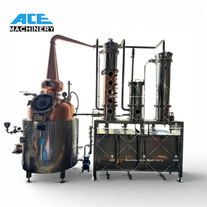 Alambique de Destilación de Alcohol de Alta Capacidad (1000L) de Cobre y Acero Inoxidable con Bomba de Engranajes y Rodamiento de Motor para Whisky, Ron y Vodka - Product Image 5