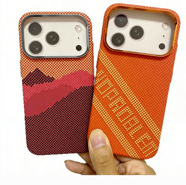 Carbon Fiber  Phone Case With Magnetic Stand Socket for iPhone 15 Pro Max 17 Pro Max