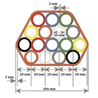 Tubo de Microducto HDPE de Alta Presión y Alta Densidad de 16 Vías, Flexible, para Soplado de Aire, Cable de Fibra Óptica, Lubricado Permanentemente