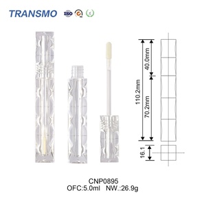 Tubo de Brillo Labial de 5 ml con Forma Única, Tubos de Brillo Labial con Pedrería, Envase de Brillo Labial, Embalaje de Brillo Labial - Product Image 2