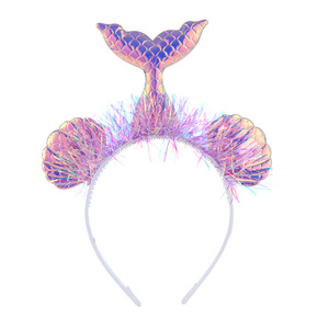 <b>Party</b> Wedding Halloween <b>Carnival</b> Christmas <b>Party</b> Supplies Accessories Colorful Glitter Mermaid Tail Kids Girls Headbands - Product Image 3