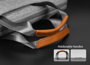 Bolso de Mano para Portátil de Negocios de 15.6 Pulgadas, Impermeable, de Poliéster, Cuero, Espuma y Forro de Terciopelo, con Correa para el Hombro, para Portátiles de 15 Pulgadas - Product Image 4